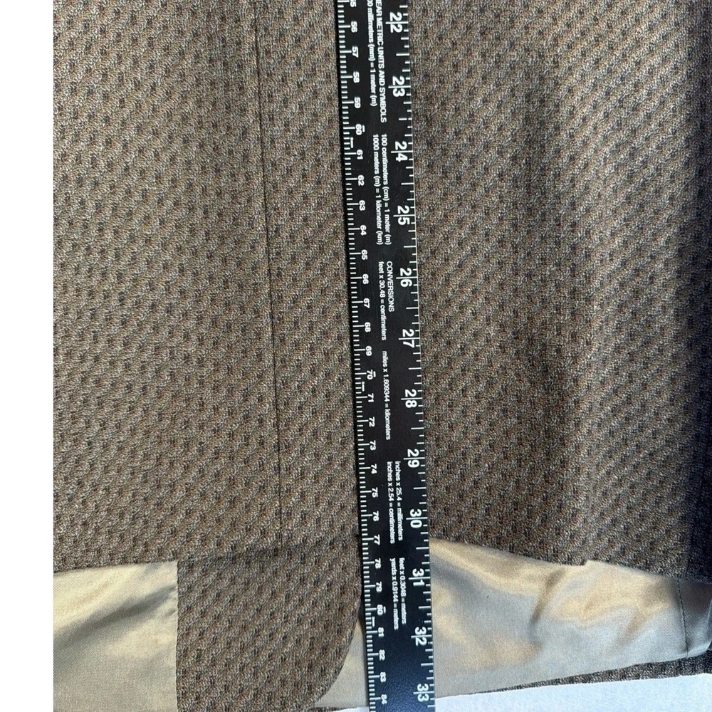Tallia Uomo Mens 42R Brown Worsted Wool 3-Button‎ Blazer Sport Coat Vintage USA